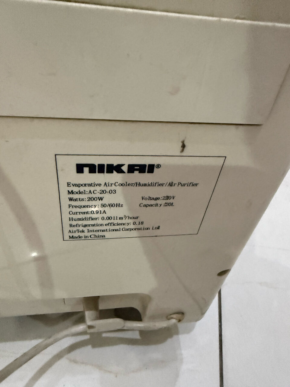 Al Rakah Al Janubiyah, Electronics, SAR 120,  Elekta Room Cooler/Humidifier