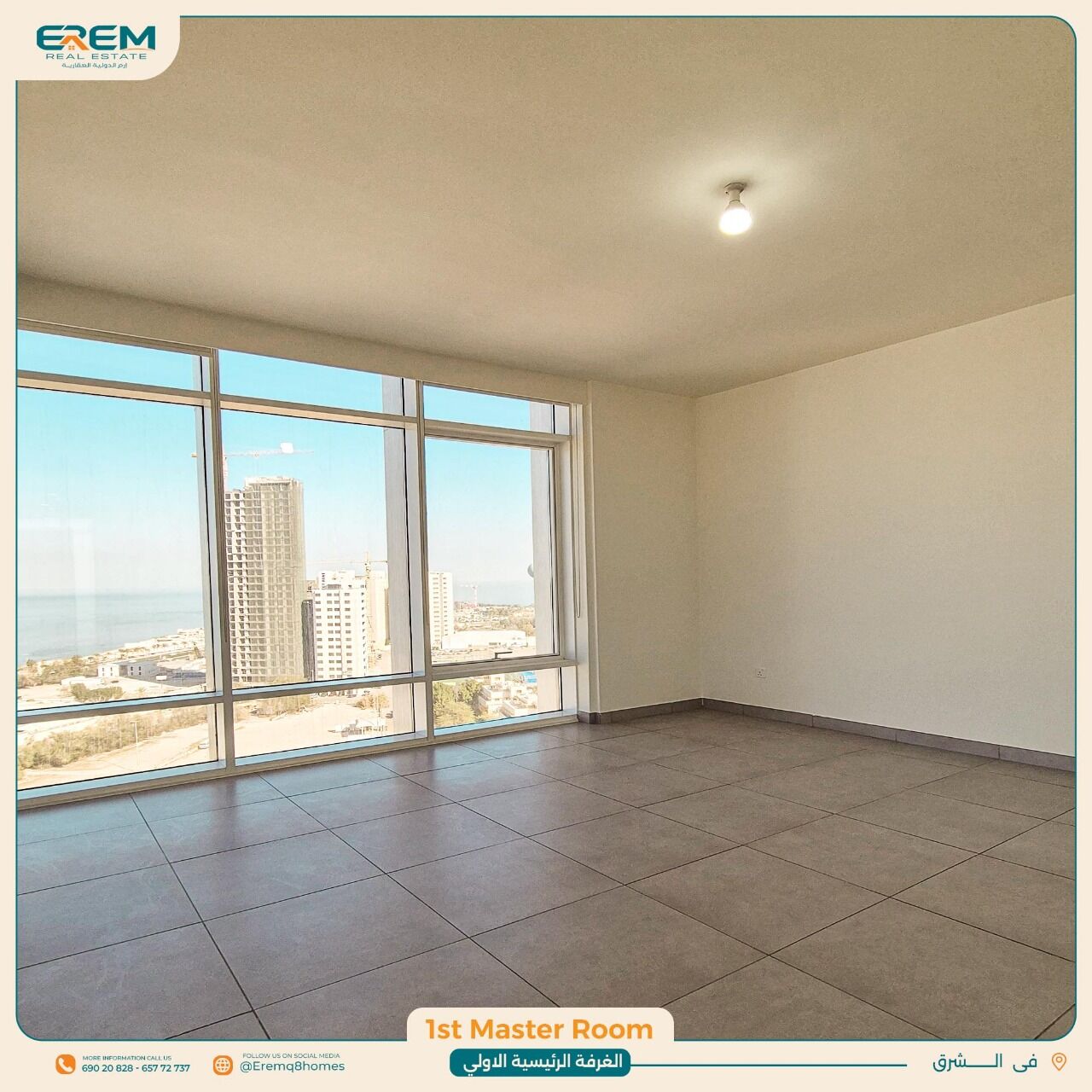 Sharq, Apartments, Flats, Houses & Villas, KWD 1000/month,  3 BR,  170 Sq. Meter,  For Rent An Apartment In Sharq With Sea View