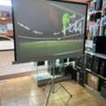 BHD 47,  Bundle Offer New Home Cinema Projector + Tripod Screen With Stand Enjoy Football World Cup