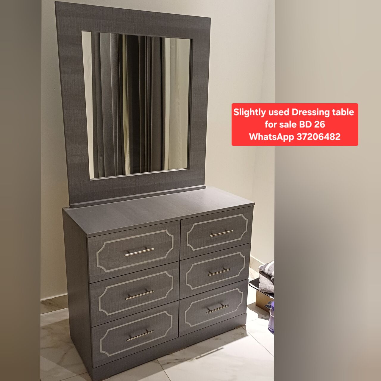 Riffa, Furniture, BHD 26,  ✅️ Slightly Used Dressing Table For Sale In Good Condition With Delivery