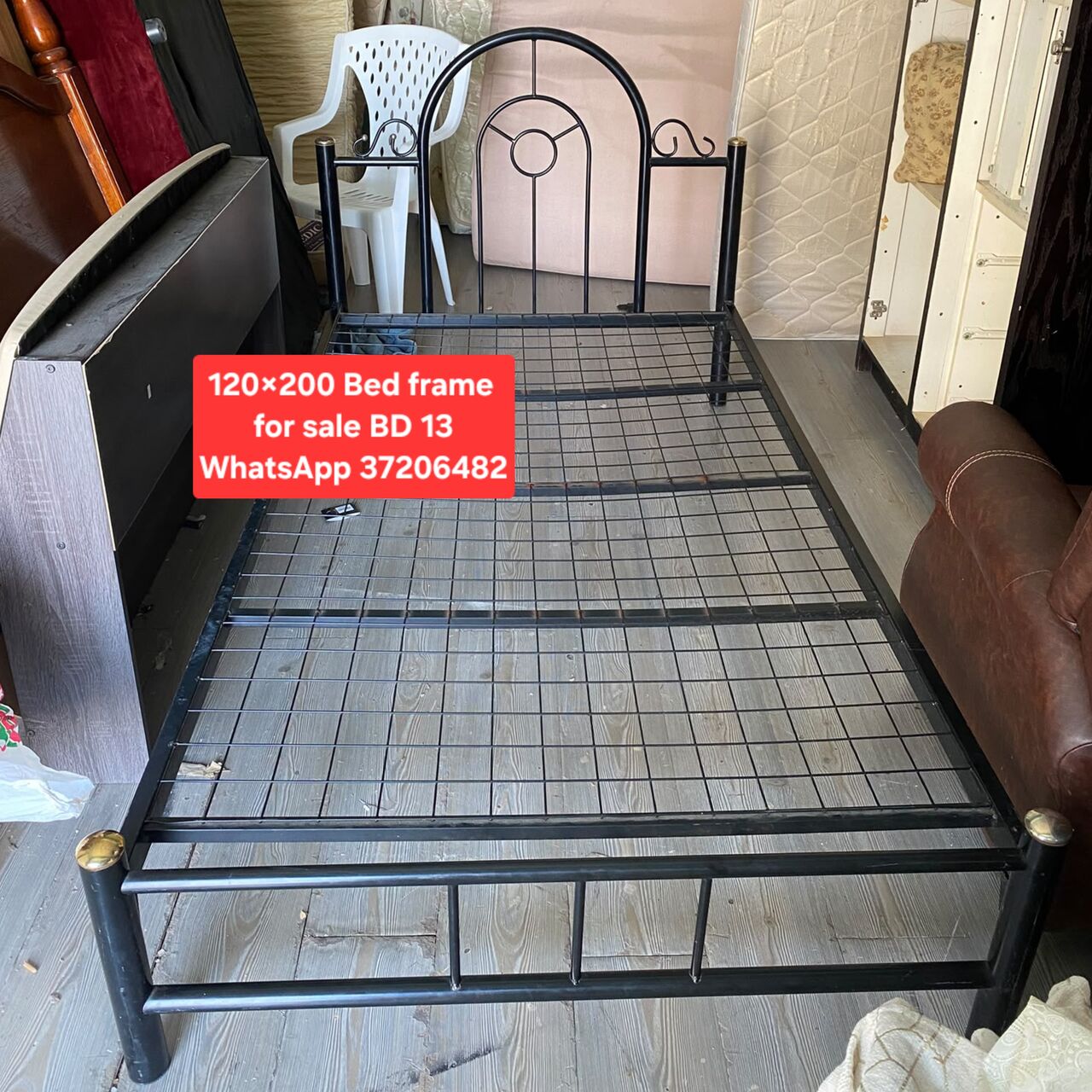 Riffa, Furniture, BHD 13,  ✅️ 120x200 Bed Frame For Sale In Good Condition With Delivery