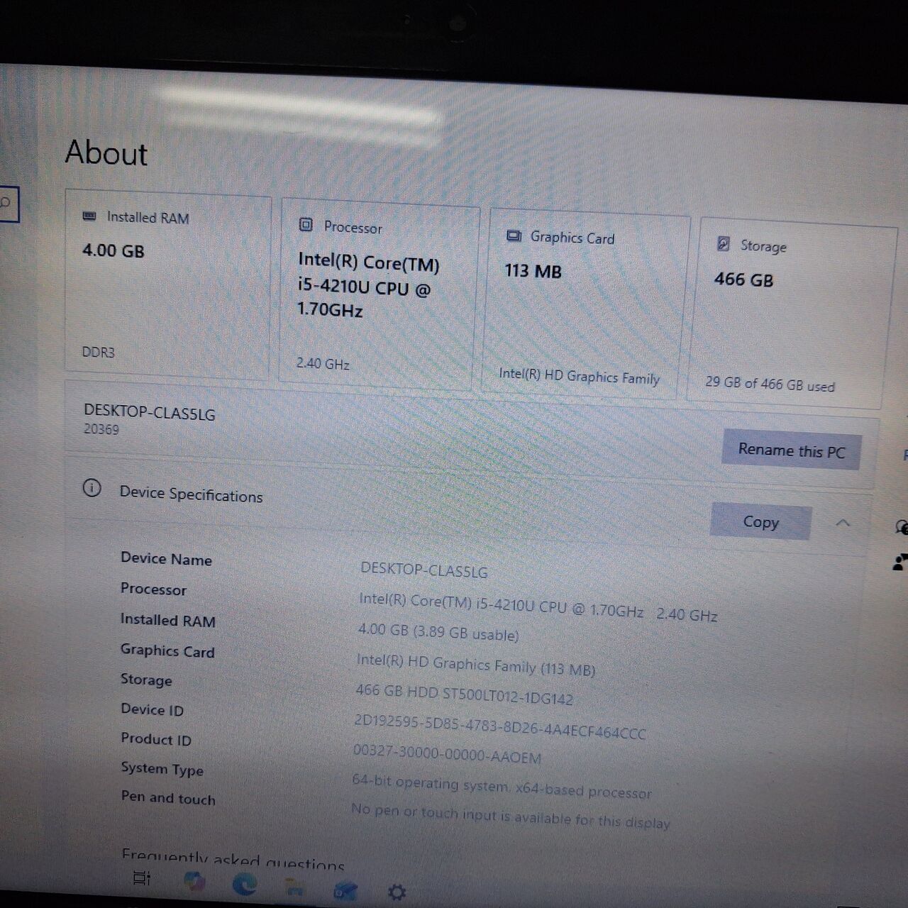 Jubail, Computers, SAR 600,  Lenovo Laptop I5 4th Gen ( WITH BAG AND CHARGER )