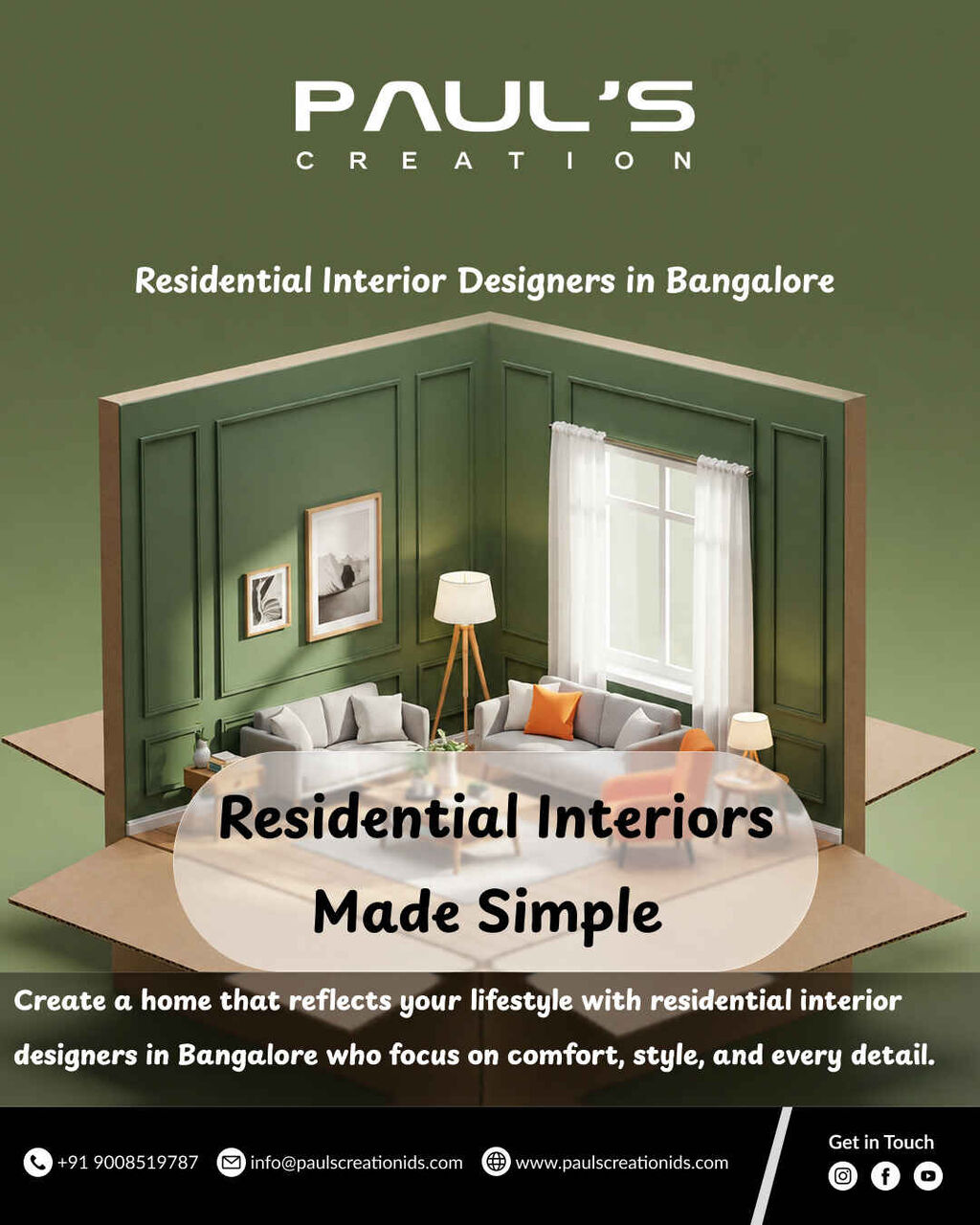 Kabul, Interior Design, Residential Interior Design In Bangalore  - Paul