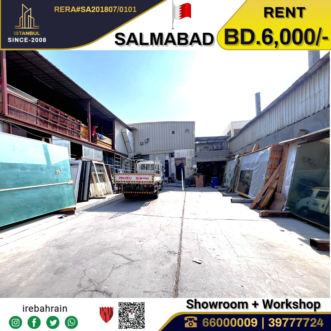 Salmabad, Warehouses, BHD 6000,  Showroom With Workshop  (3000m² ) For Rent In Salmabad
