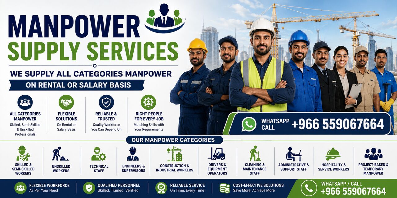 Dammam, Manpower, Worker Available All Categories Manpower Supplier