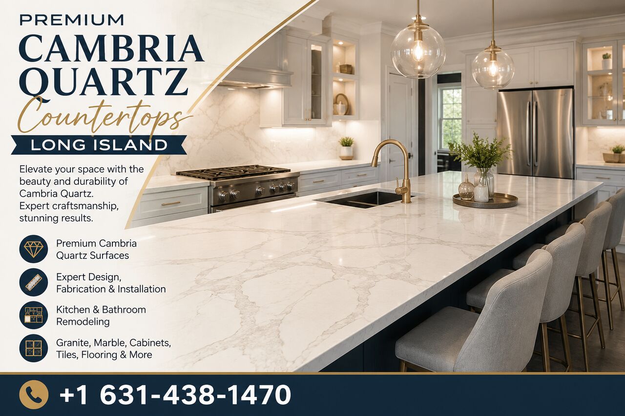 New York, Construction, Premium Cambria Quartz Countertops Long Island
