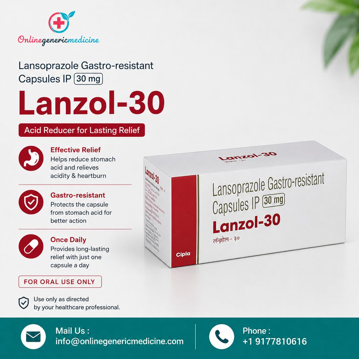 New York, Health, Lanzol (Lansoprazole) | Supports Acid Reflux, GERD & Stomach Acid Management With OnlineGe