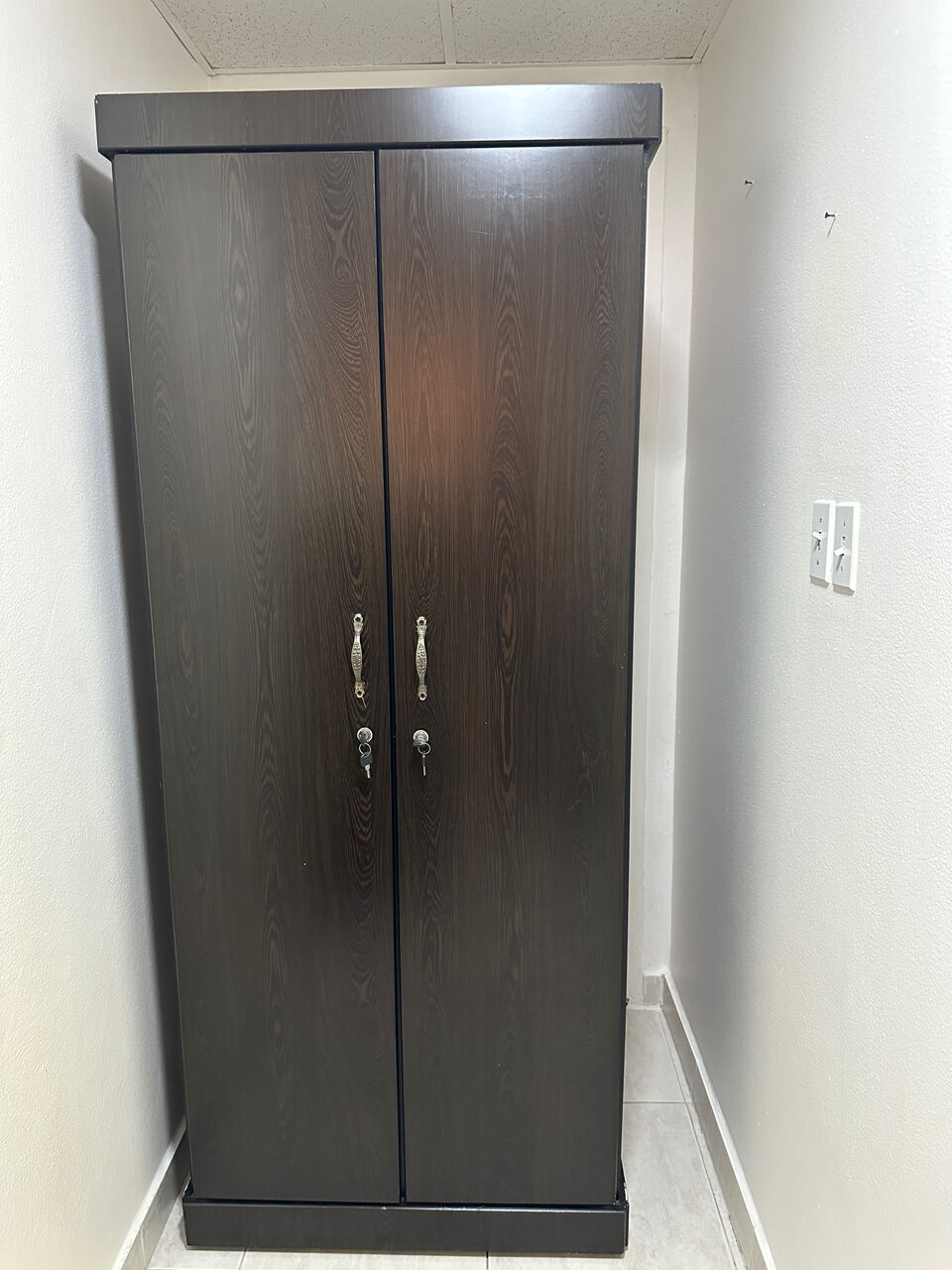 Khobar, Furniture, SAR 425,  Matching Single Bed With Mattress & 2-Door Wardrobe Set - Al Khobar