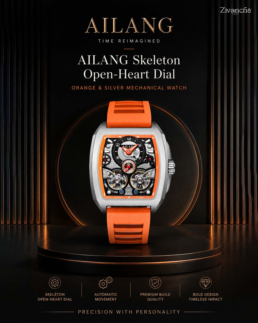 Mumbai, Watches, Exclusive Zivanche Luxury Watches With Automatic And Skeleton Watch Collections