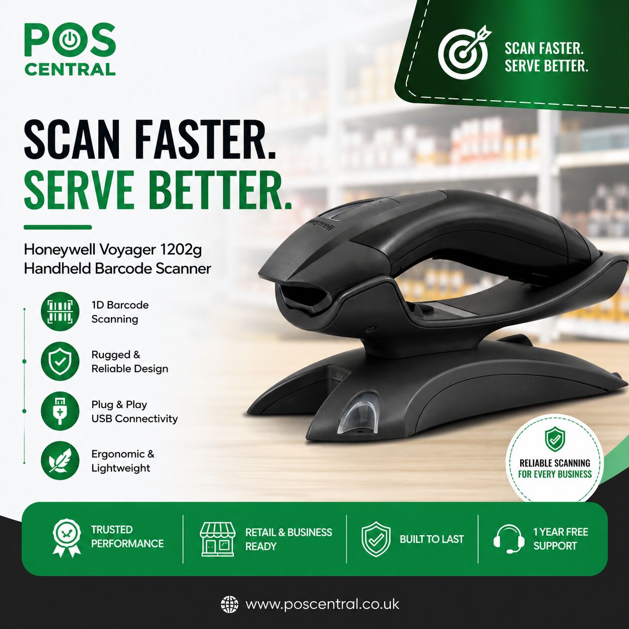London, Computers, GBP 151,  Honeywell Voyager 1202g Wireless Barcode Scanner For POS