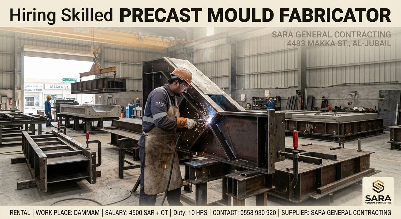 Jubail, Jobs, FEBRICATOR (Precast Mould)
