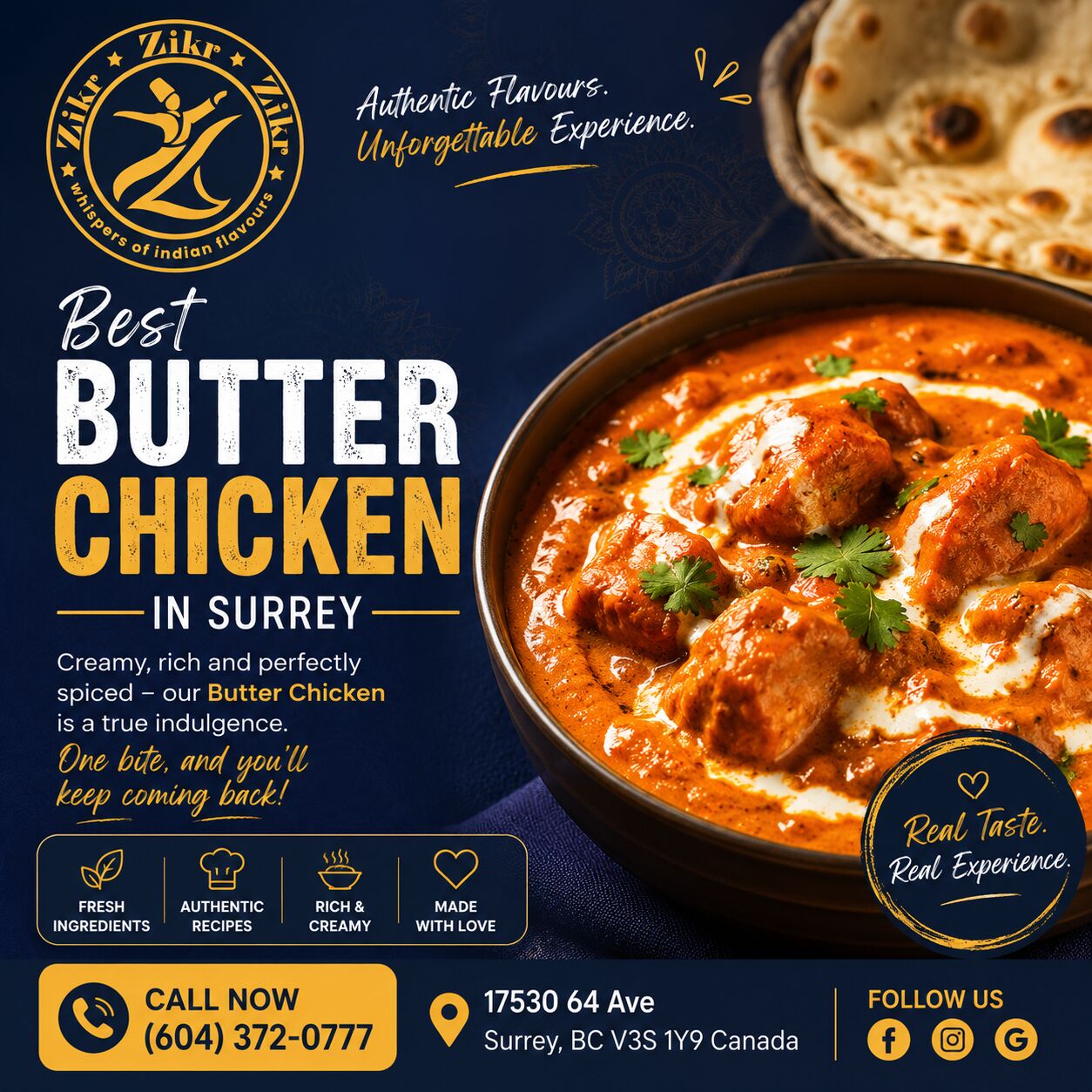 Surrey, Restaurants, Best Butter Chicken In Surrey