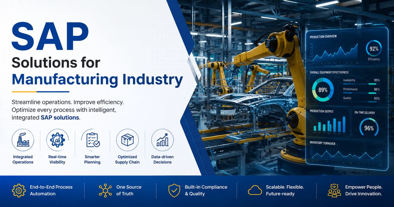Bangalore, Software, SAP Solutions For Manufacturing Industry