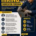 WE ARE HIRING &ndash; FABRICATOR FOREMAN