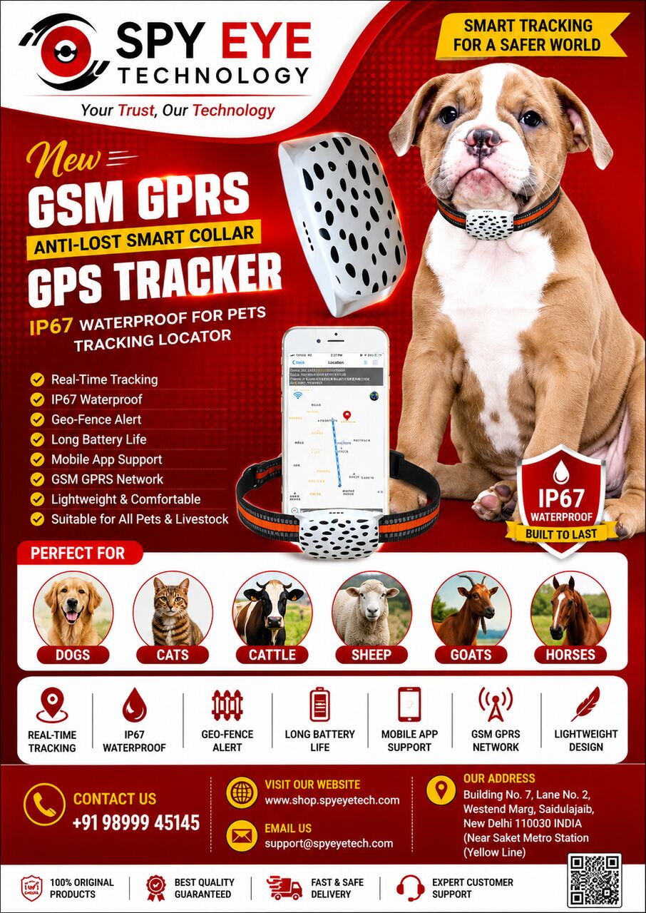 New Delhi, Electronics, INR 5500,  Trusted Spy Camera Dealers In Rajiv Chowk For Smart Pet GPS Tracking Solutions