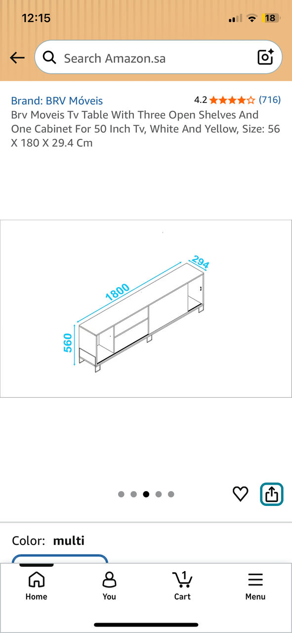 Jubail, Household Items, SAR 100,  Tv Stand/trolly Suitable For 65-75"tv
