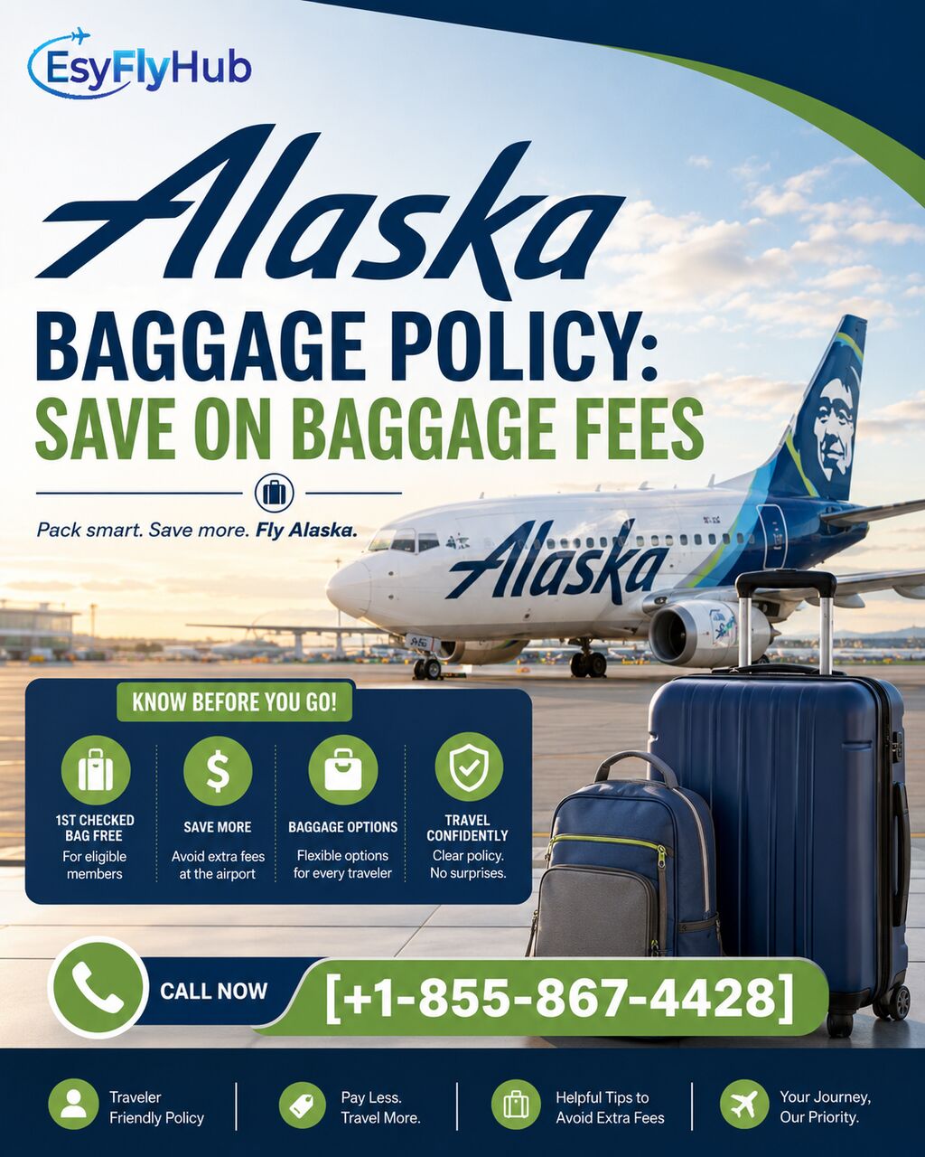New York, Travel, Alaska Baggage Policy: Save On Baggage Fees