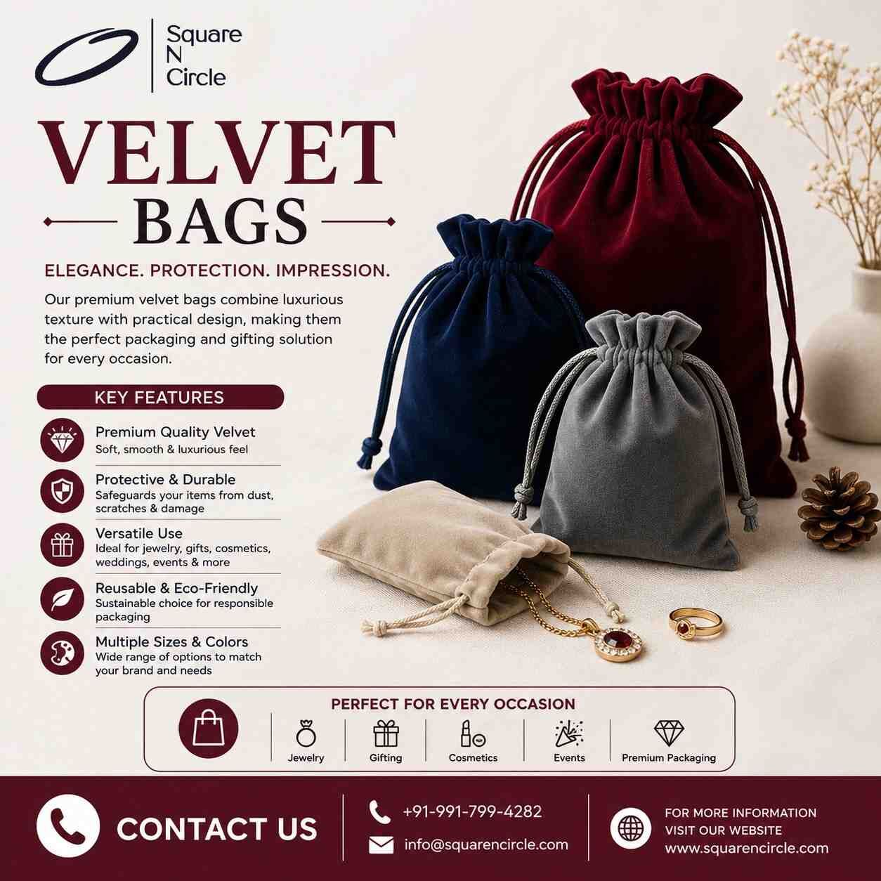 Lucknow, Wholesale Products, Bulk Velvet Bags From Trusted Suppliers