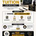 Online Private Tuition (Grades 1&ndash;8) &ndash; Boys Only (Sci, Math, Eng, SST)