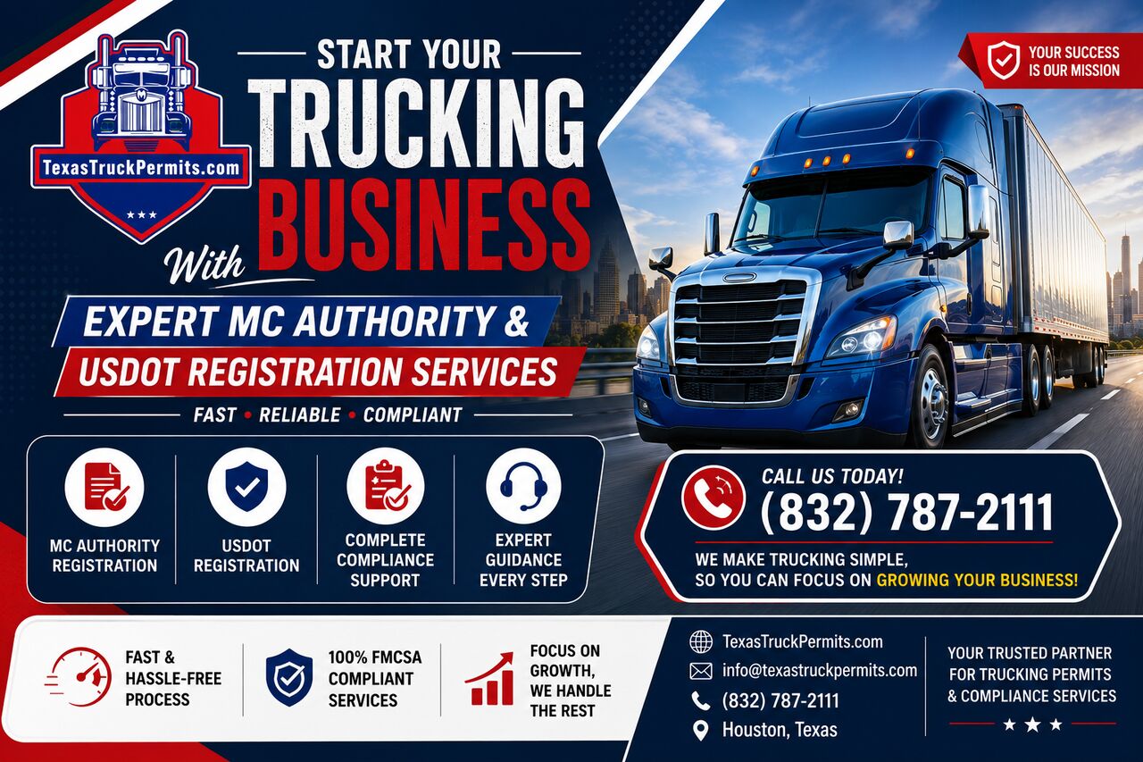 Houston, Automotive, Start Your Trucking Business With Expert MC Authority & USDOT Registration Services