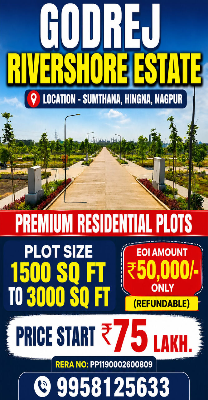 Nagpur, Real Estate For Sale, INR 7500000,  1500 Sq. Feet,  Godrej Rivershore Estate Plot Price And Payment Plan Explained