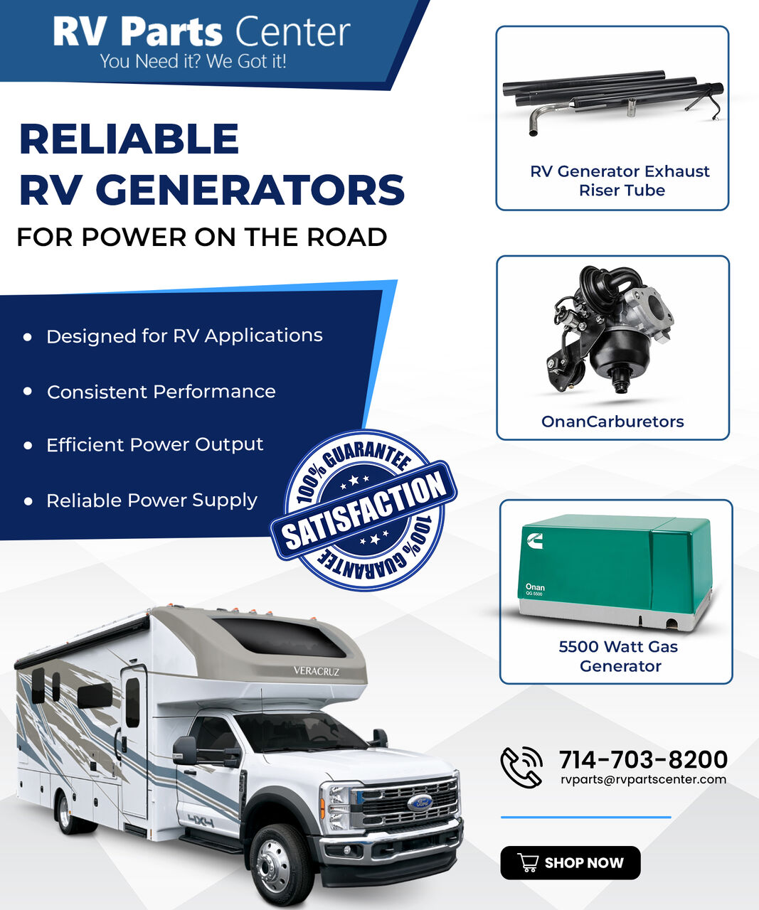 New York, Auto Parts, USD 50,  Whisper-Quiet Portable RV Generator &ndash; Inverter Power