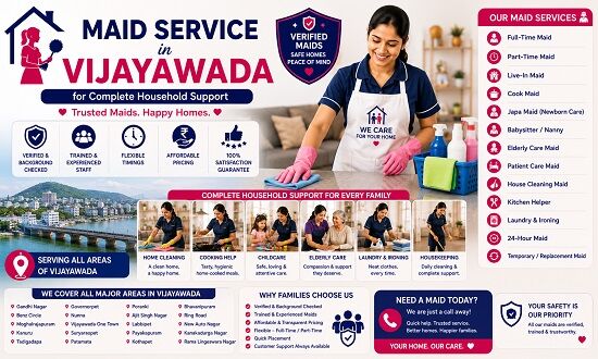 Vijayawada, Business, Maid Service In Vijayawada For Complete Household Support