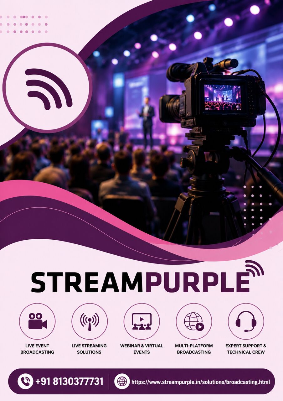 Dwarka, Marketing, Professional Live Broadcasting Services In India | Streampurple