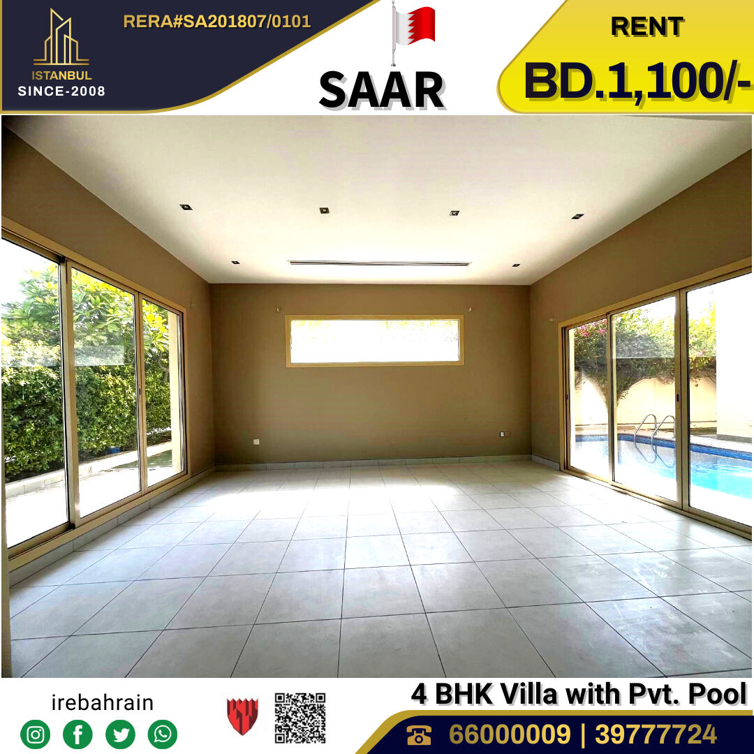 Saar, Villas, BHD 1100,  Semi Furnished Villa With Private Pool For Rent In Saar