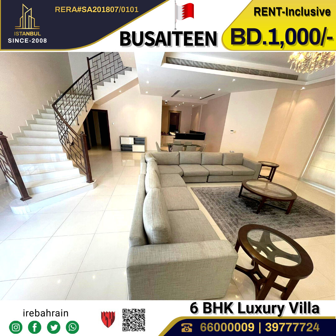 Busaiteen, Villas, BHD 1000,  Furnished,  Fully Furnished Luxury Villa For Rent In Busaiteen