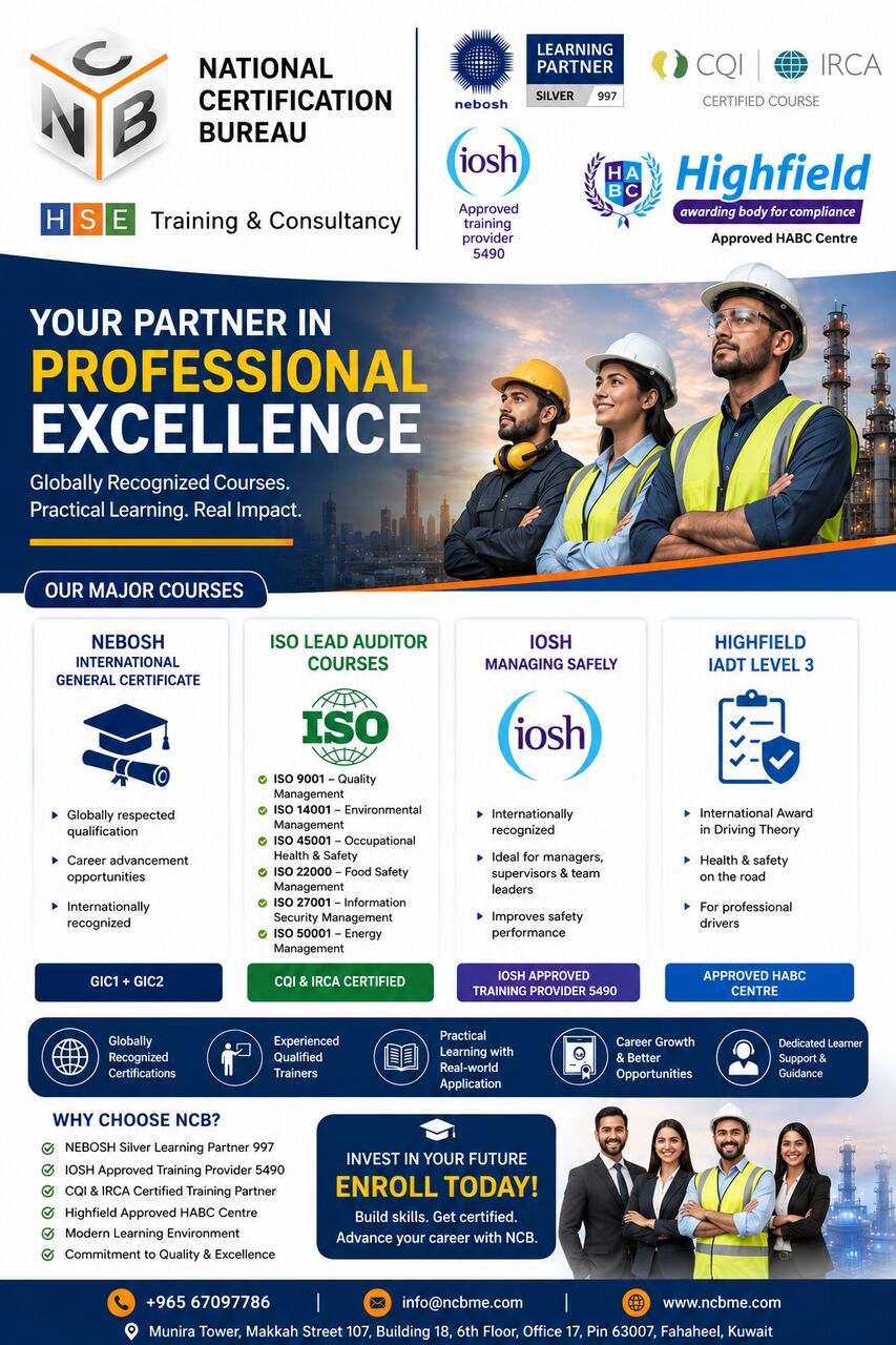 Ahmadi, Education, NEBOSH IGC