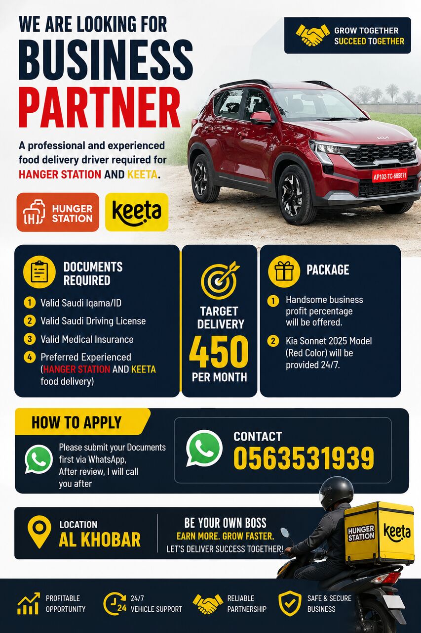 Thuqbah, Business Partners, We Are Looking For Business Partner