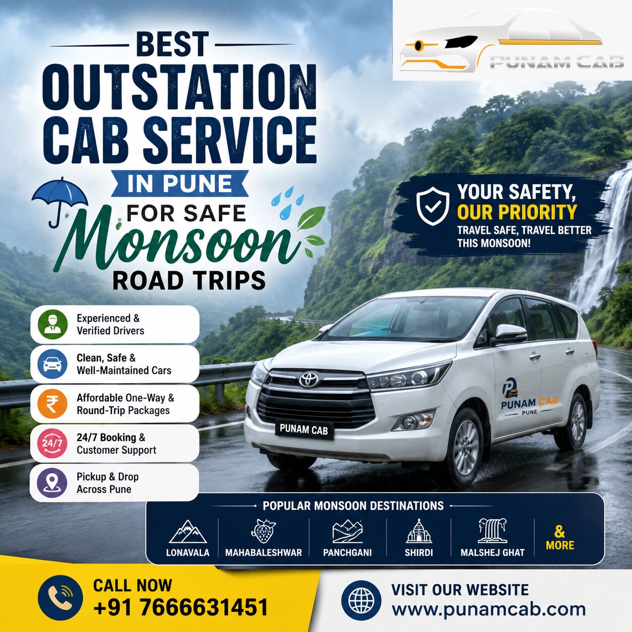 Pune, Travel, Best Outstation Cab Service In Pune For Safe Monsoon Road Trips