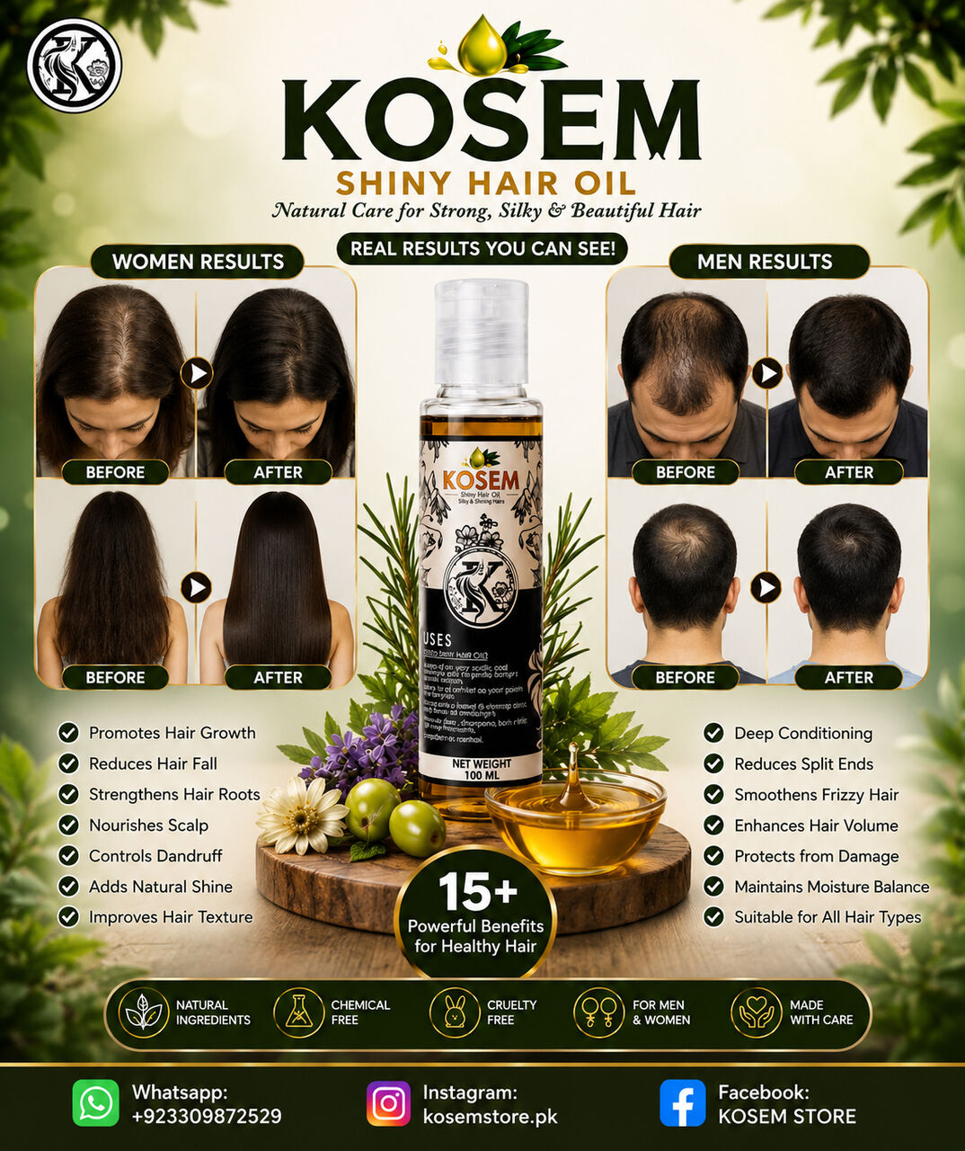 Riyadh, Health & Beauty Items, SAR 1,  KOSEM SHINY HAIR OIL