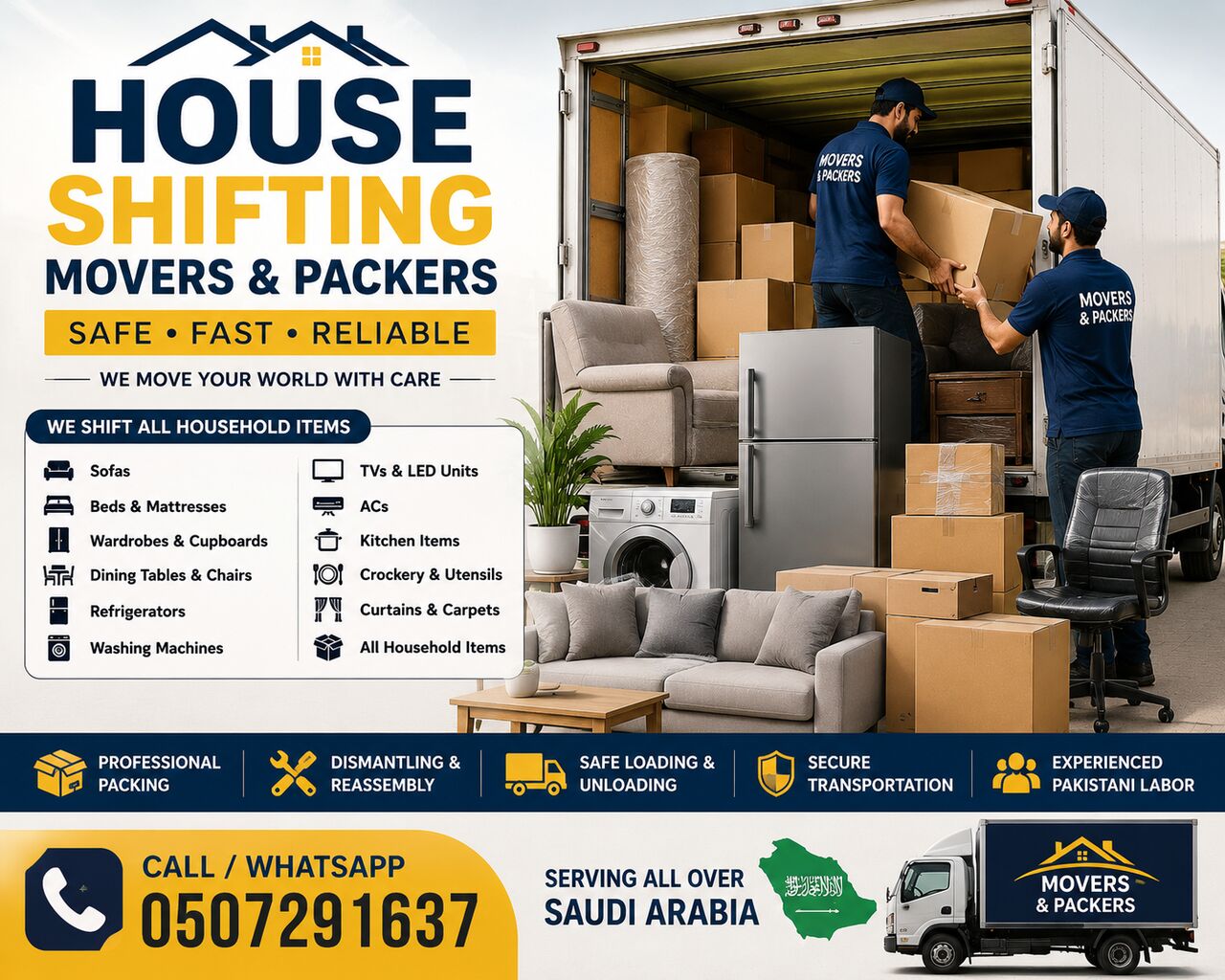 Dhahran, Labor/Moving, House Shifting Office Shifting Movers Packers Professional Company Team 0507291637
