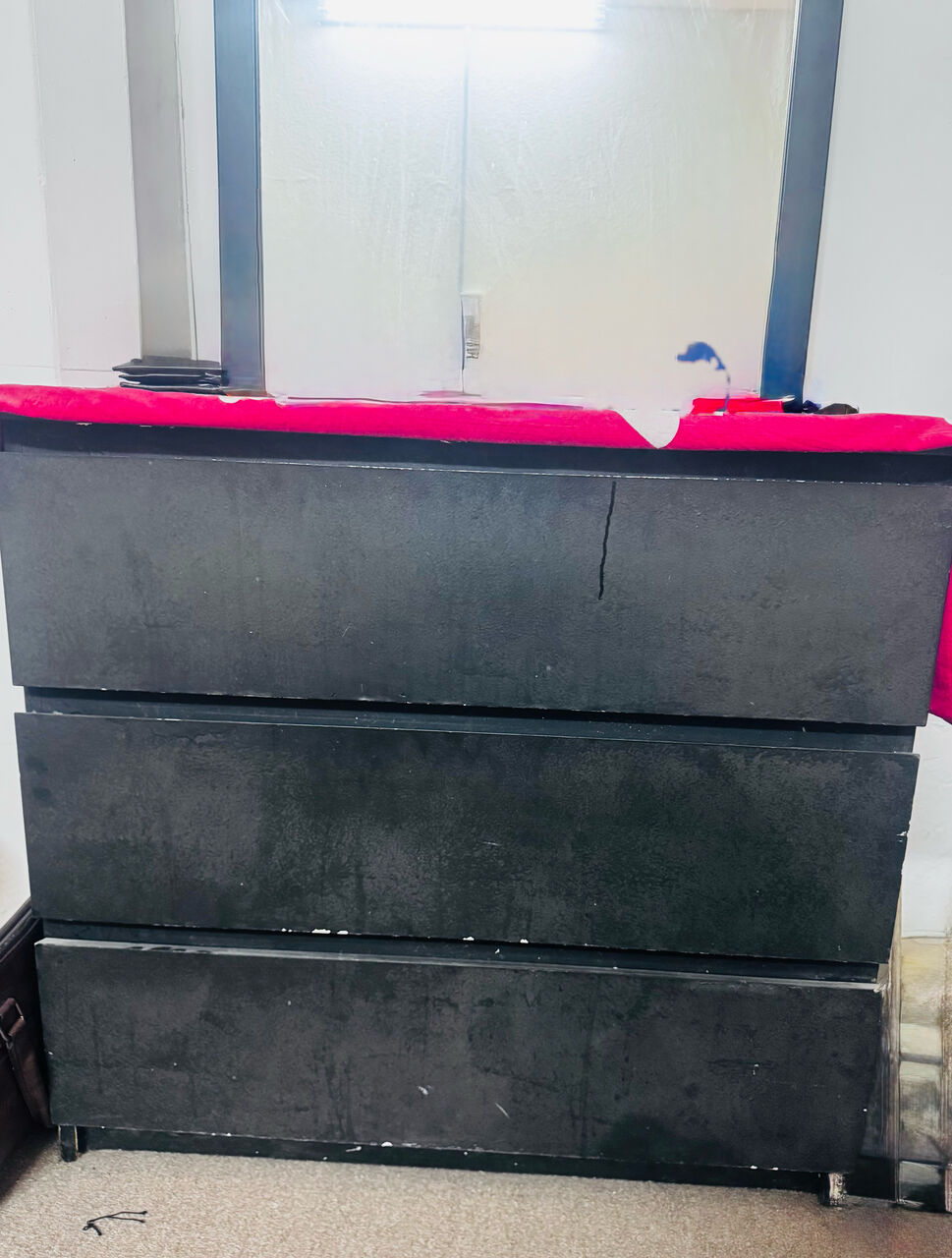 Al Murabba, Furniture, SAR 300,  Furniture For Sale &ndash; 3 Door Wardrobe And 3 Drawer Chest With Mirror