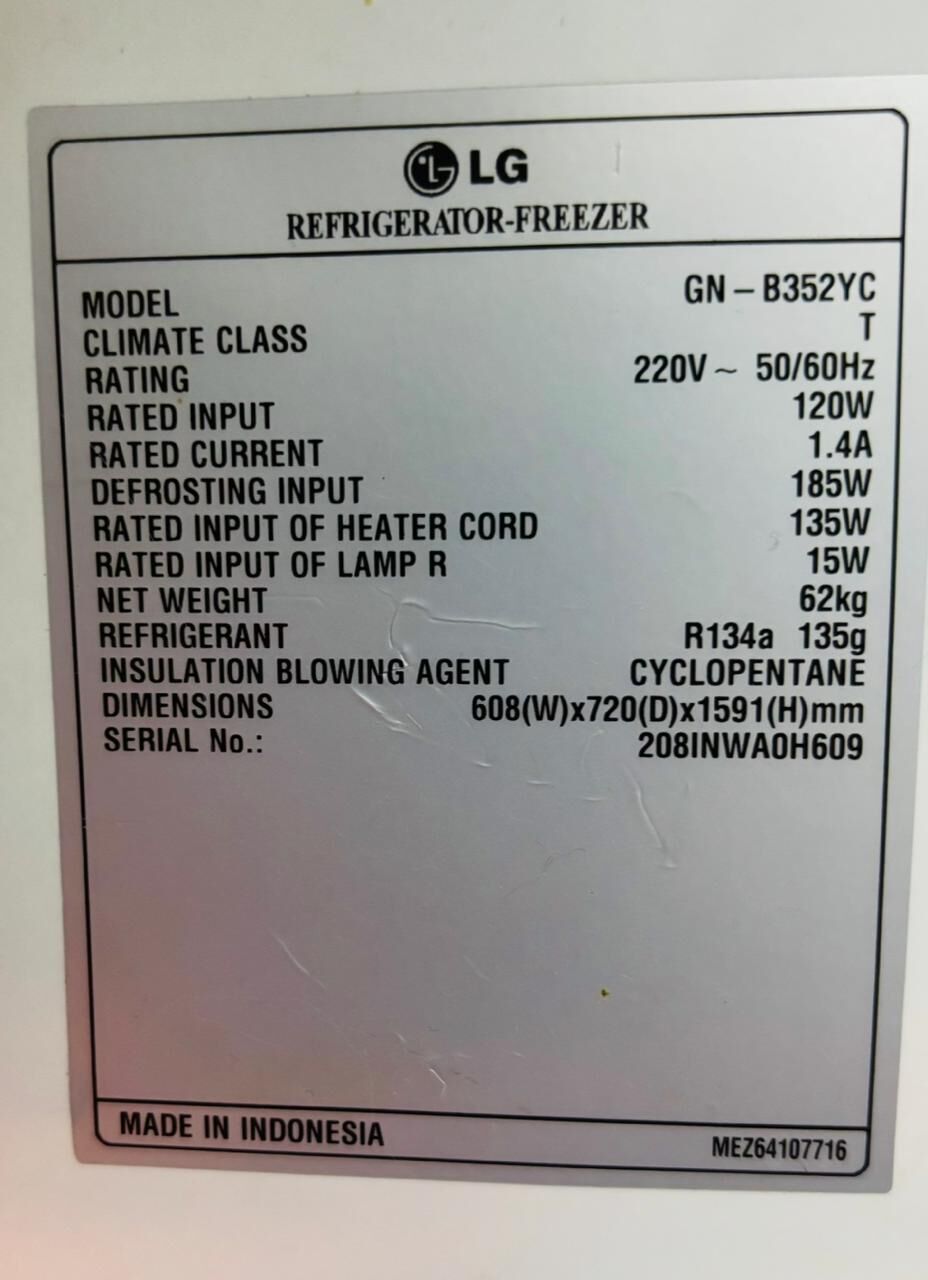 Khobar, Household Items, SAR 650,  LG Refrigerator 62Kg, Big Size, Excellent Condition Like A New