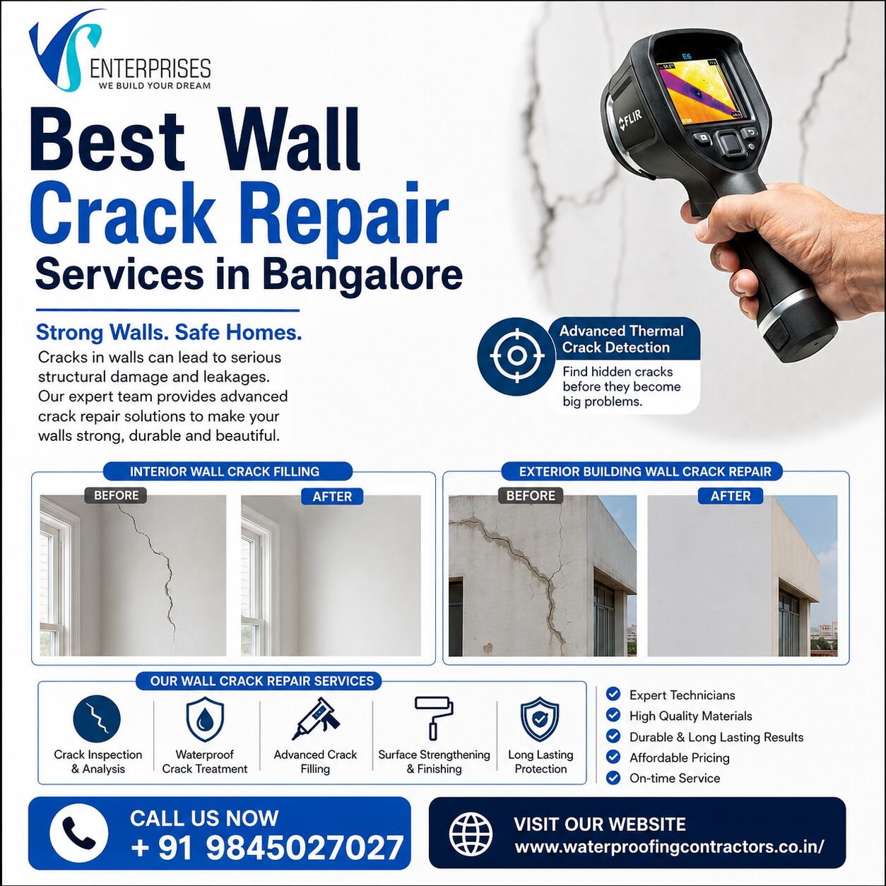 Bangalore, Construction, Best Wall Crack Repair Services In Bangalore