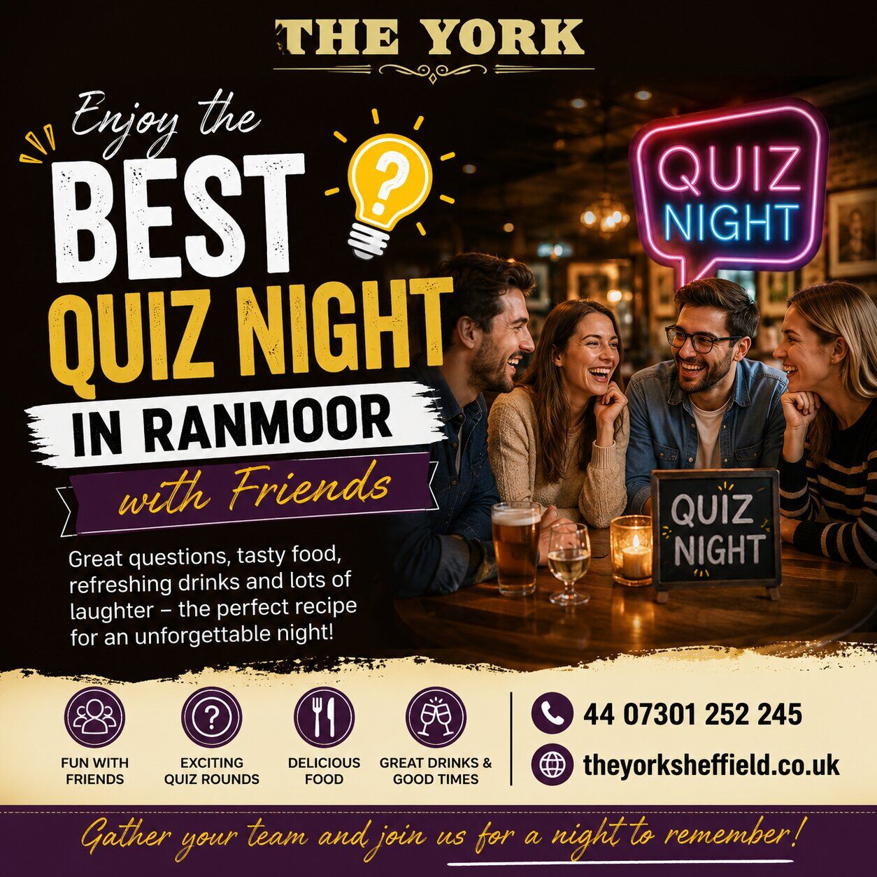 London, Food & Drink, Enjoy The Best Quiz Night In Ranmoor With Friends