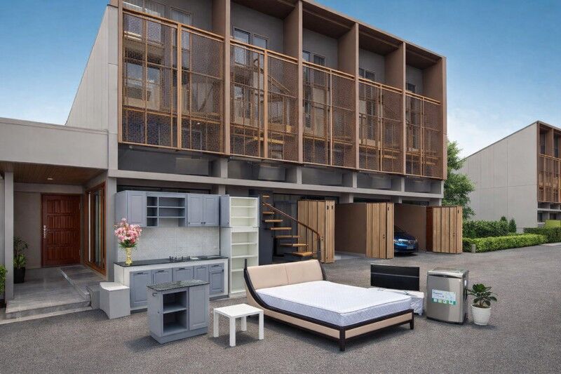 Bangkok, Villas, THB 29999,  17 Sq. Feet,  Lotus Samakkhi 800 M. BTS Samakkhi 1.52 Km. Townhome, 3 And A Half Floors, 3 Bedrooms, 3