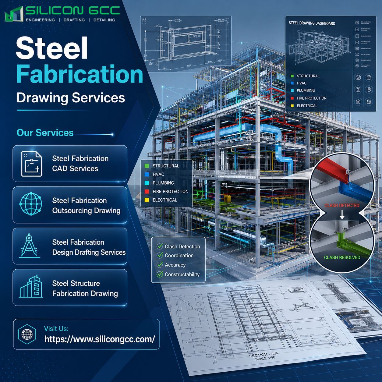 Abu Dhabi, Construction, Steel Fabrication Drawing Services In Abu Dhabi, UAE