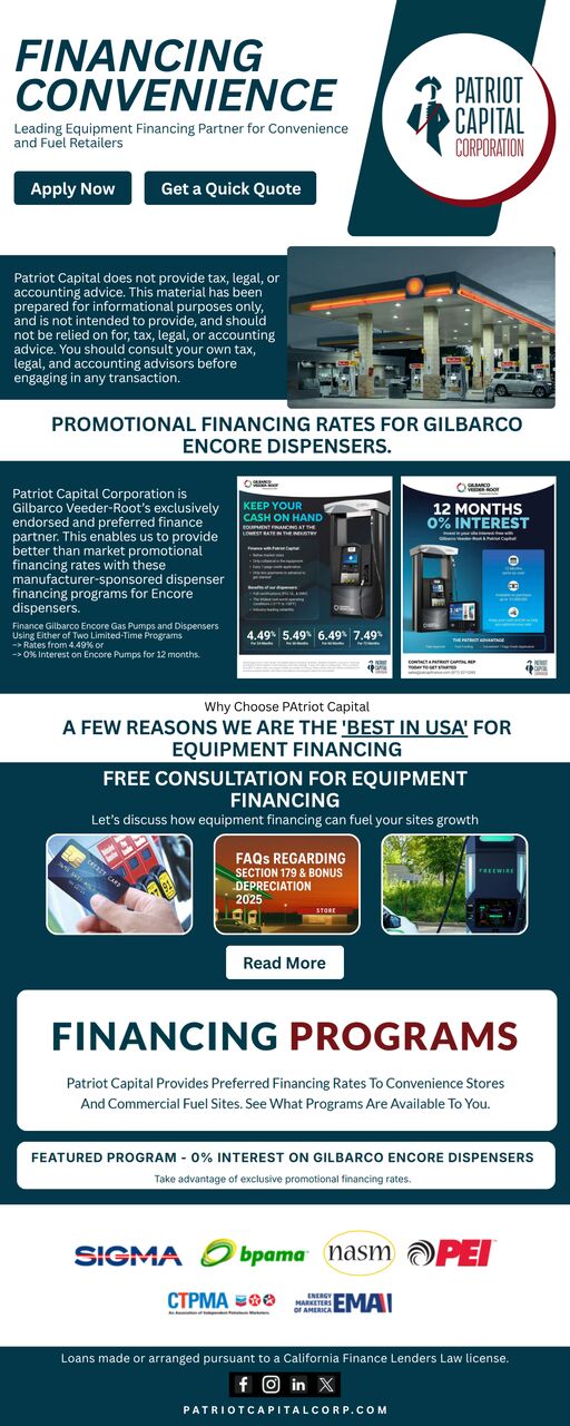 New York, Financial, Convenience Store Financing Programs | Patriot Capital Corporation