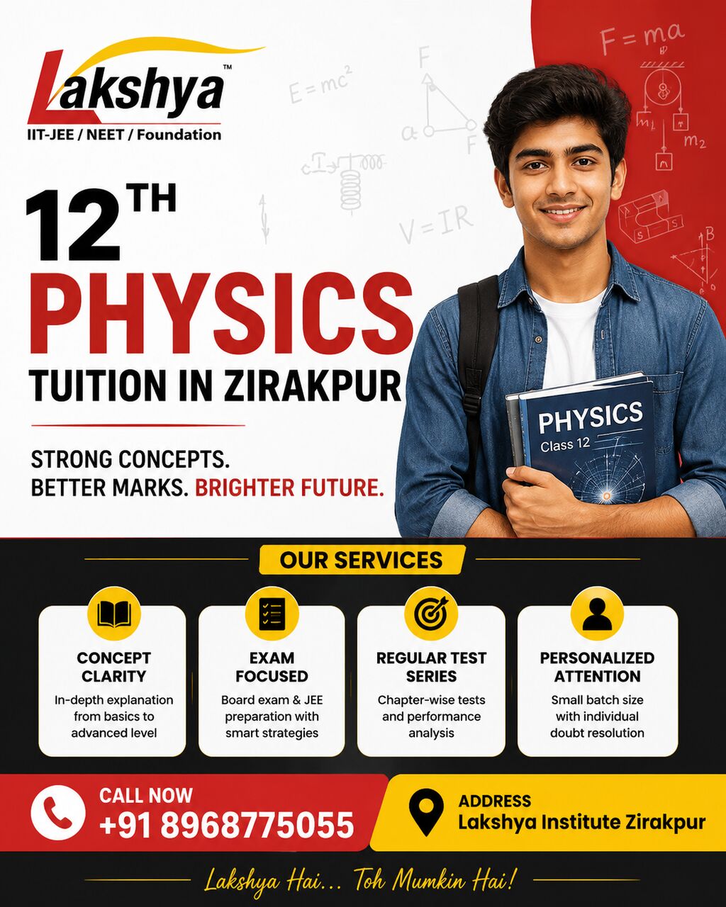 Chandigarh, Lessons Offered, Best 12th Physics Tuition In Zirakpur For Better Board Results