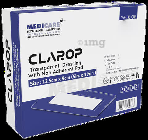 London, Health & Beauty Items, 634,  Clarop Transparent Film Dressing With Non-Adherent Pad 10cm X 30cm Manufacturer