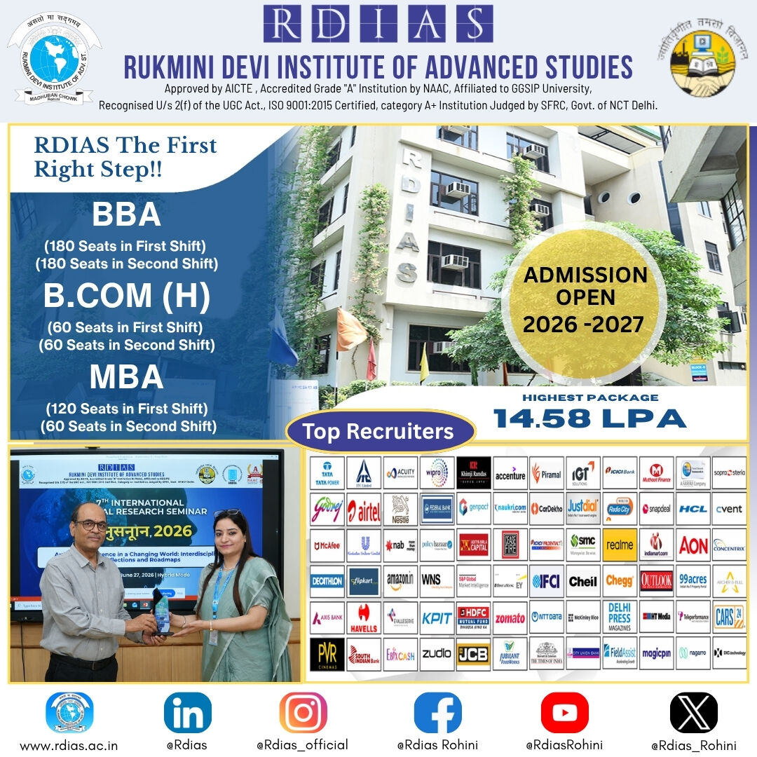 New Delhi, Education, Top BBA College In Delhi NCR For Industry-Focused Management Education - RDIAS