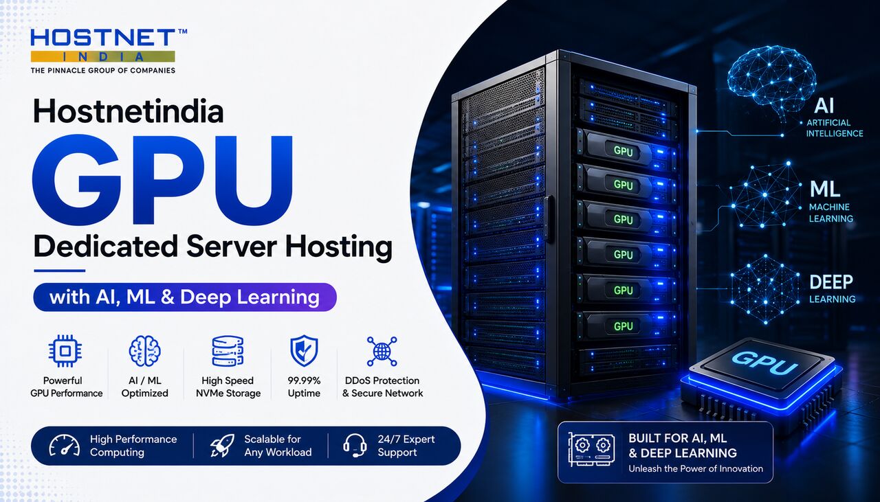 Mumbai, Technical, Hostnetindia GPU Dedicated Server Hosting With AI, ML & Deep Learning