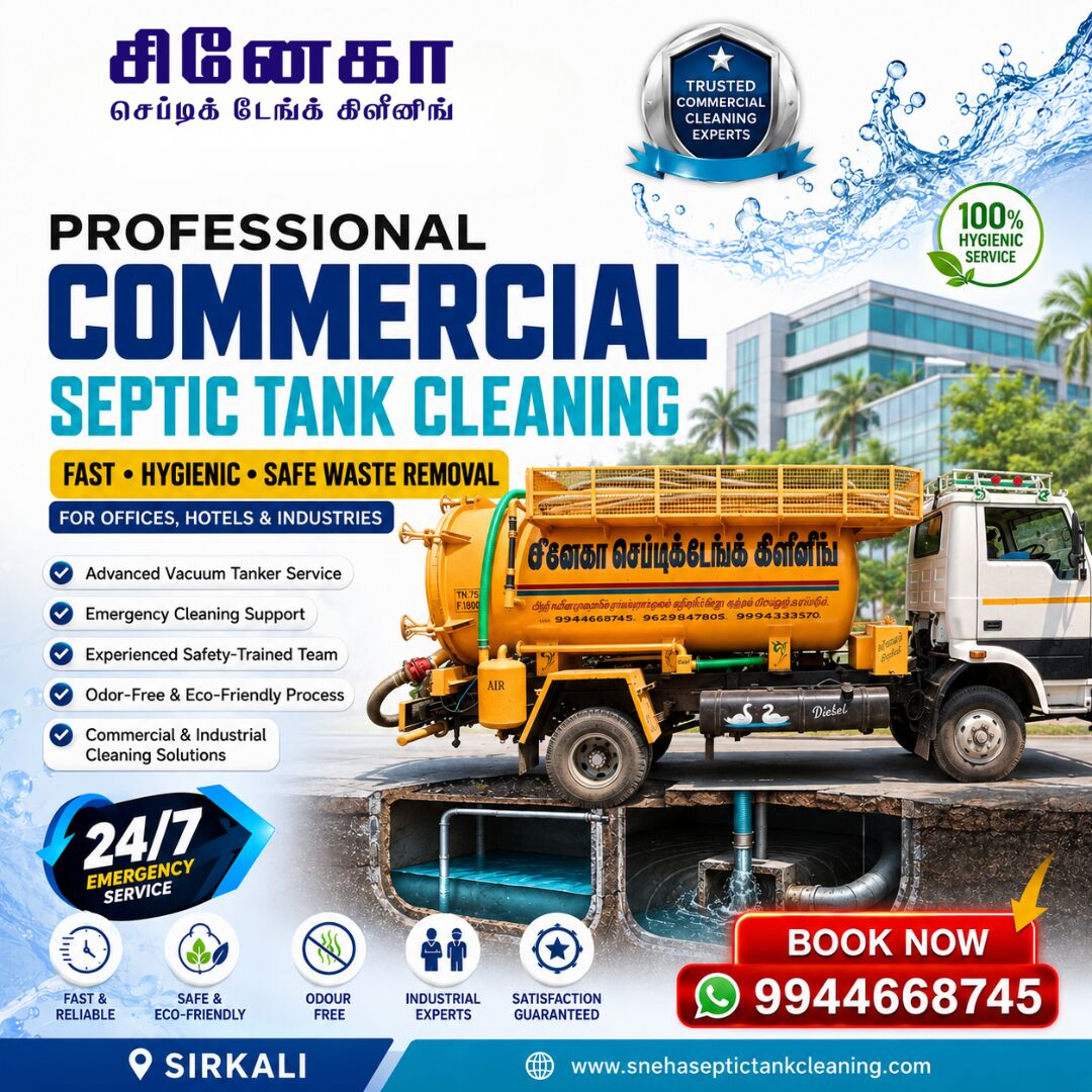 Chennai, Cleaning, Professional Commercial Septic Tank Cleaning Service In Sirkali | Industrial Vacuum Tank C