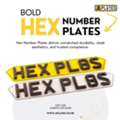 Bold Hex Number Plates For Modern Vehicle Styling