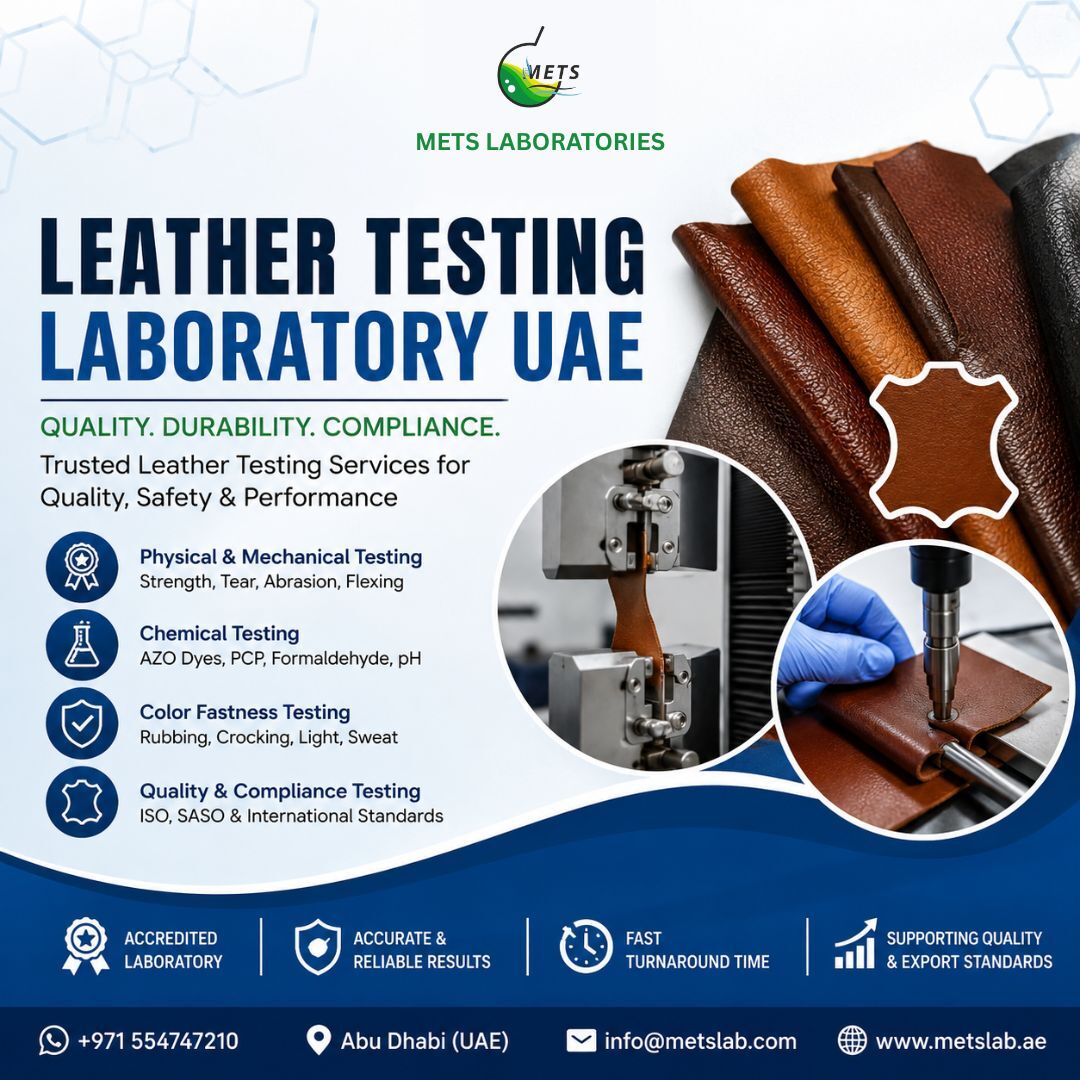 Abu Dhabi, Business, Leather Quality Testing Laboratory UAE For Premium Leather Products