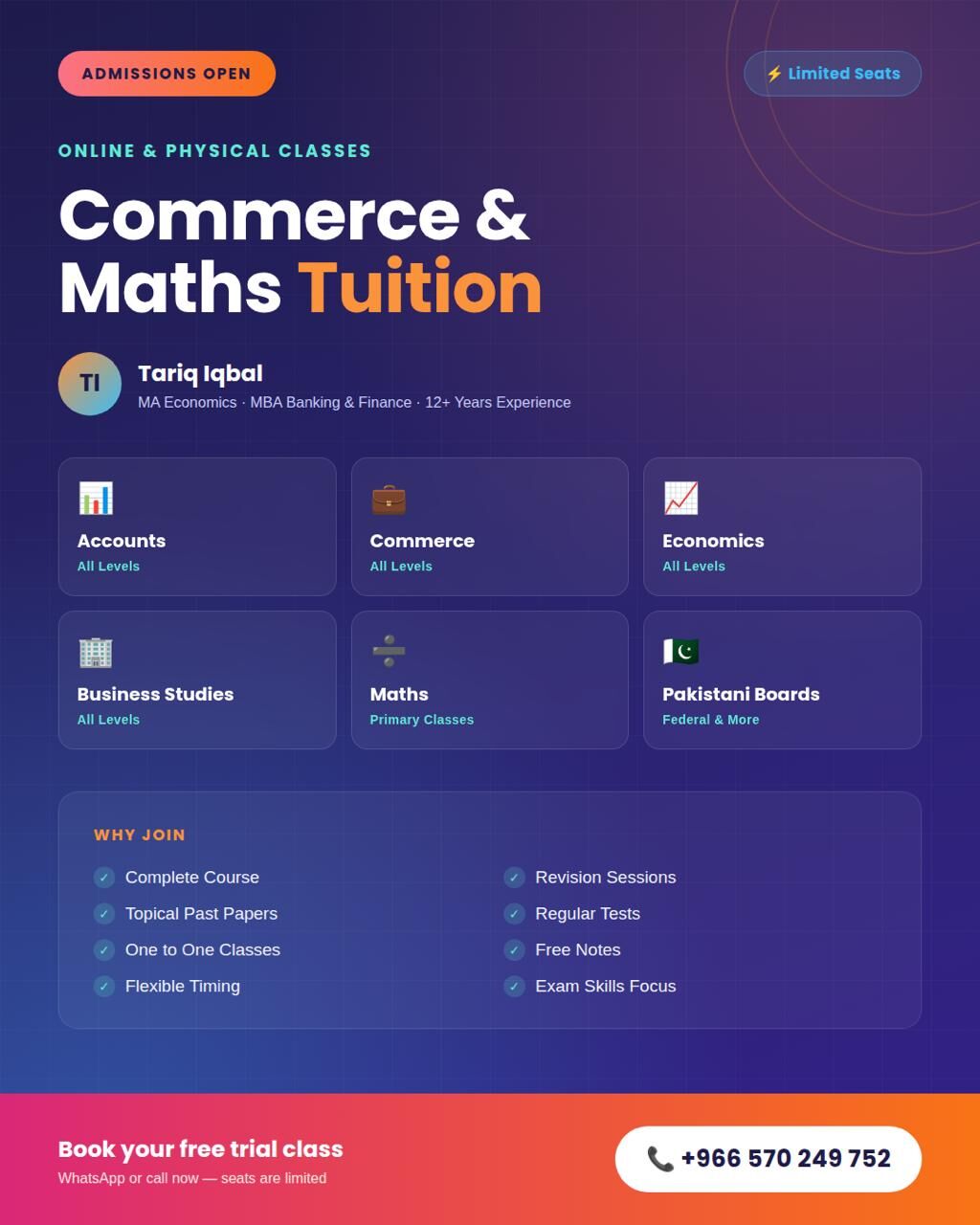 Jubail, Lessons Offered, Commerce, Economics & Maths Tuition &ndash; Online/Home Classes